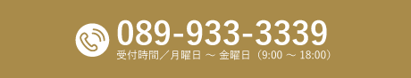 089-933-3339 営業時間9:00 〜 18:00